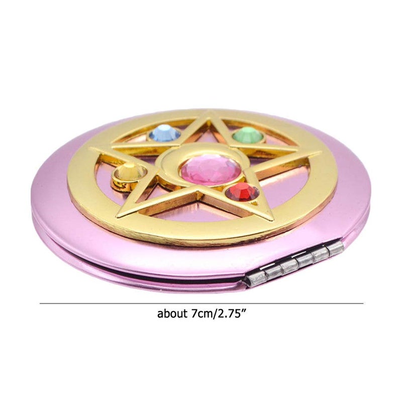 SHOWLOUE Makeup Compact Mirrors, Personal Makeup Mirror Portable Travel Handheld Foldable Double Sided Mirror - Image 3